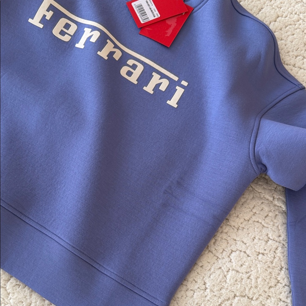 Ferrari Women's Blue Scuba Sweatshirt - Picture 6 of 7